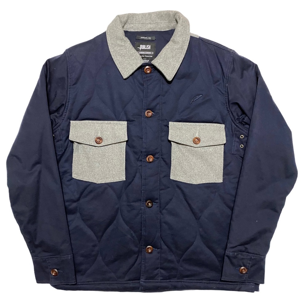 Publish Brand Men’s Quilted Wool Button-Up Jacket